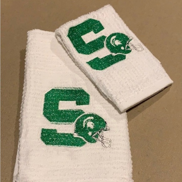 Michigan State Spartans Football 🏈 Towel Set of 2 - Picture 2 of 2